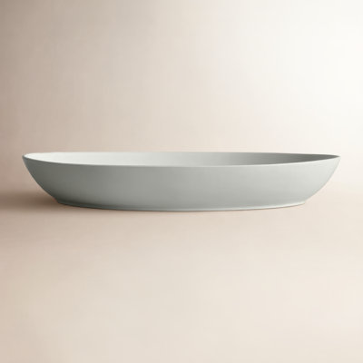 Ceramic Low Oval Serving Bowl
