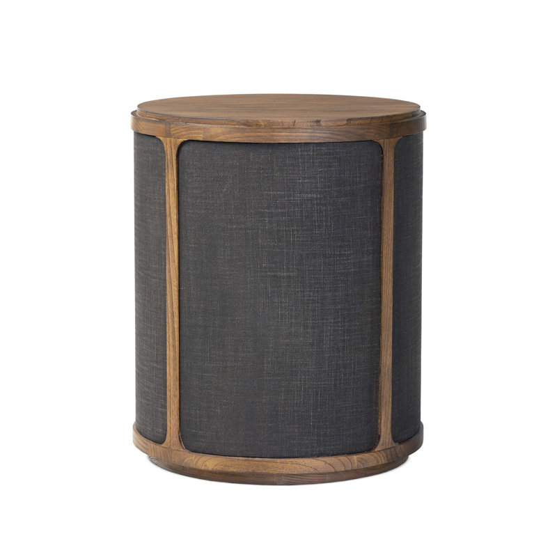 Bertie End Table-Black Linen