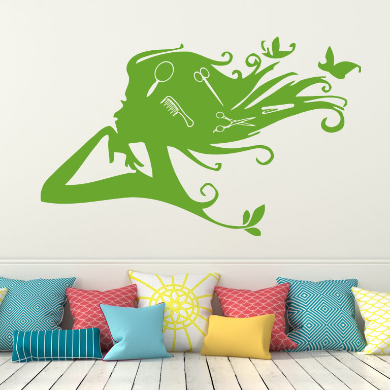 Décalcomanie murale salon, Vert citronnier