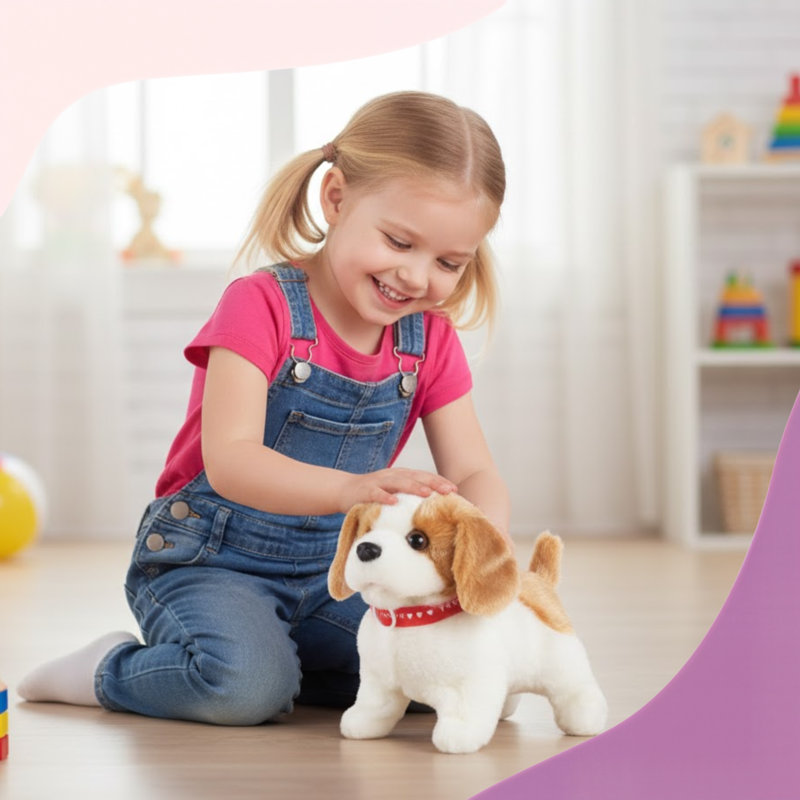 Chiot en peluche pour enfants Happy Trails