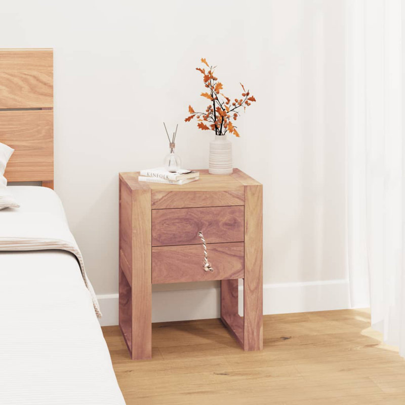 Bigler 40cm W Solid Wood Bedside Table
