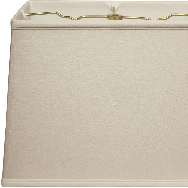 Linen Rectangular Lamp Shade Spider, Vanilla, 11" H x 18" W x 11" D