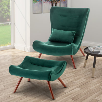 Bertita Upholstered Armless With Footstool