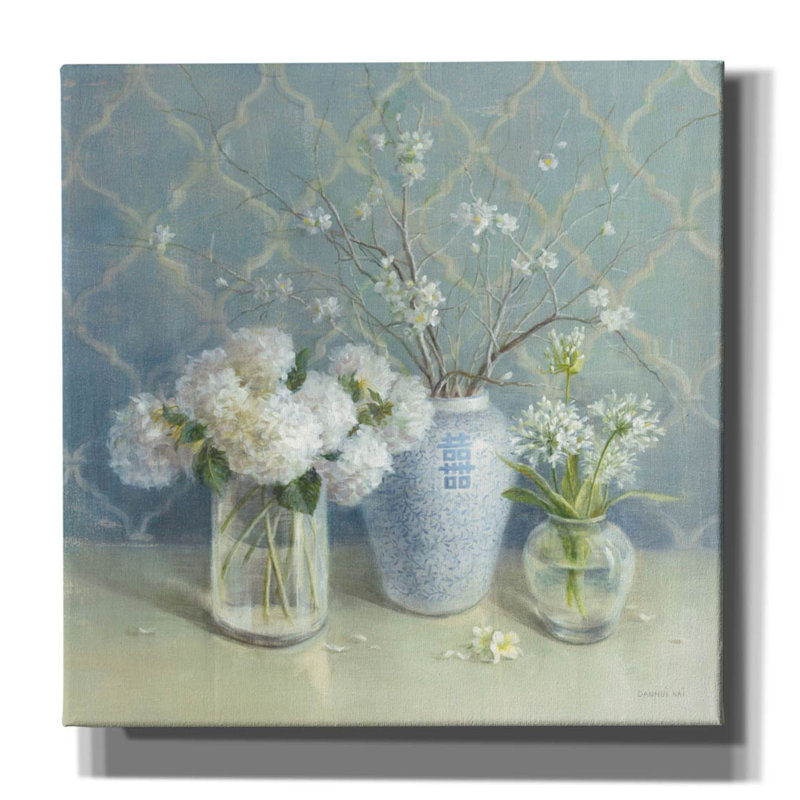  «Spring Blossoms Still Life» par Danhui Nai, art mural sur toile, H 12 po x l 12 po