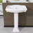 22 Inch Space Saving Ceramic  Pedestal Bathroom Sink in White Vitreous China for Bathroom and Poweder Room