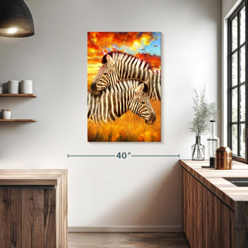 Brampt Snuggling Zebras, 39" H x 26" W