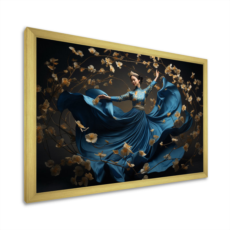 Elegant Rhythm Dancers I, H 12 po x l 20 po x P 1 po, Cadre doré à une seule photo