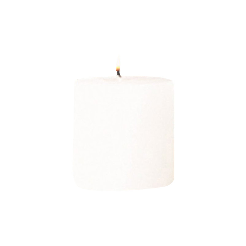 Unscented Pillar Candle, 4" x 4"