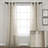 Farmhouse Textured Sheer Polyester Sheer Curtain Pair-891289284-893984460