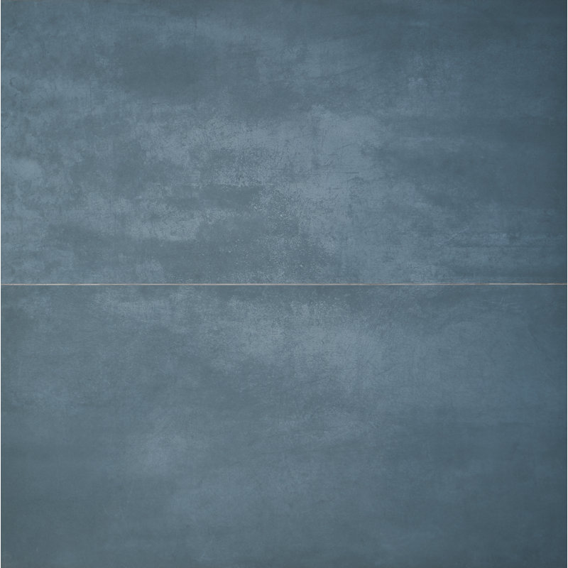 Fuse 24" x 48" Matte Porcelain Metallic Look Floor & Wall Tile (15.49 sq. ft./ box), Indigo