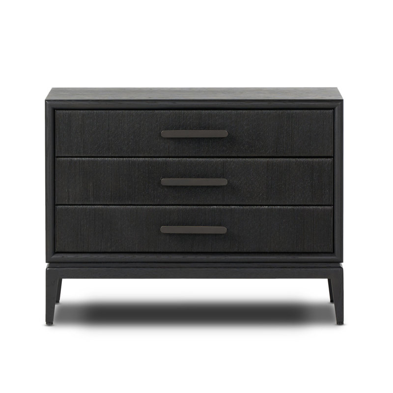 Rosenell Closed Nightstand, Black