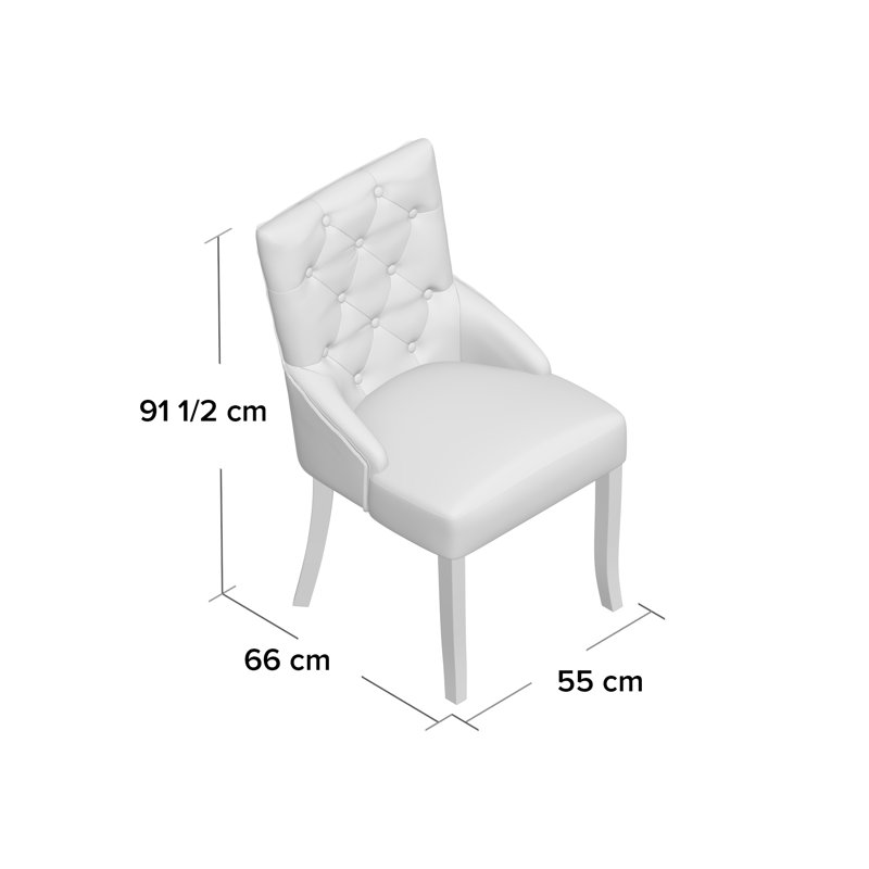 Bradman 51.5cm H Upholstered Side Chair, Grey, 1
