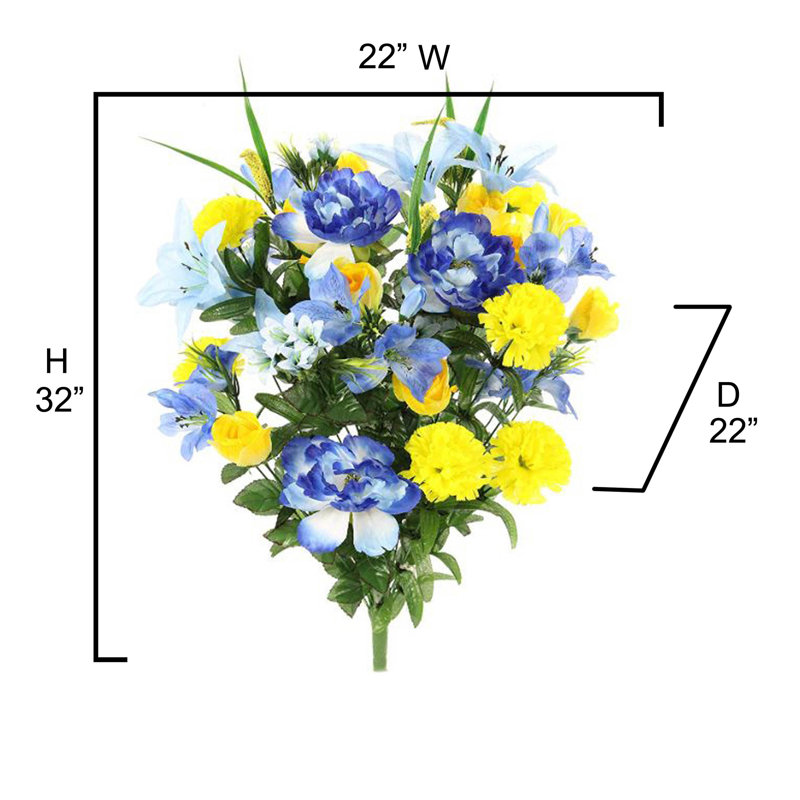 Buissons de fleurs artificielles