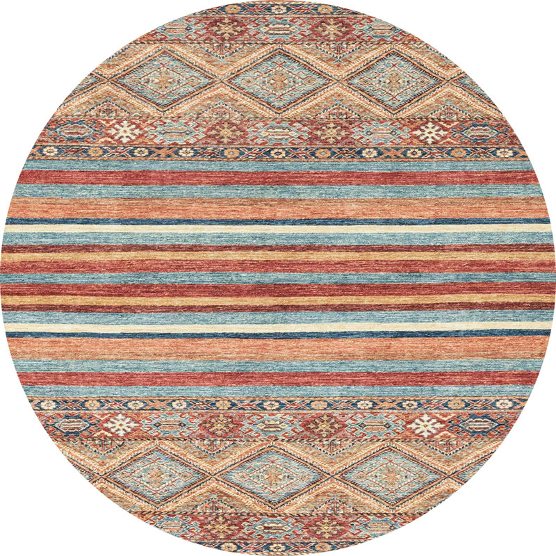 Abstract Indoor Rug, Round 7'