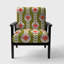 Chaise avec accoudoirs rembourrée Mid-Century Maiocco - Retro Botanical Motif I