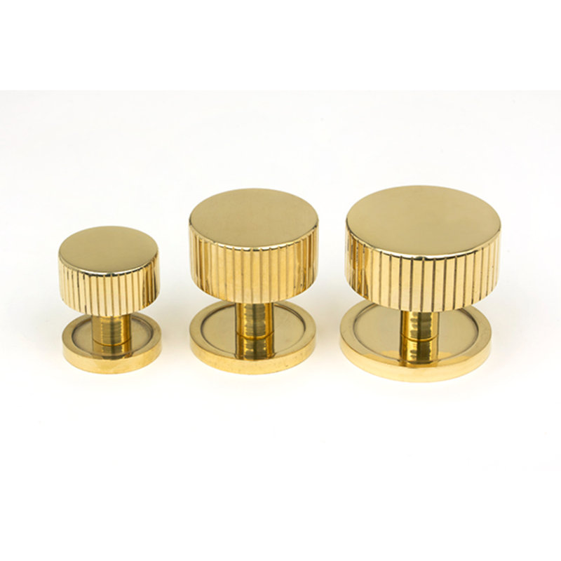 Matt Black Judd Cabinet Knob - 32Mm (Plain), 4 cm, Polished Brass