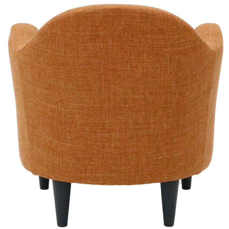 Reider Upholstered Armchair, Orange Polyester Blend