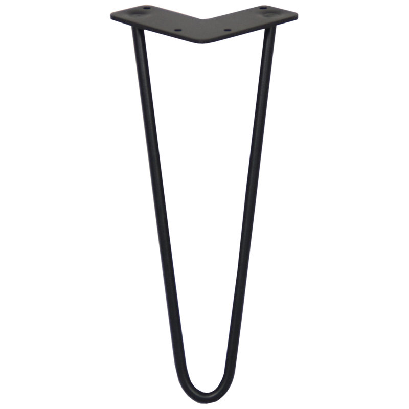 Downend Table Leg, 30.48cm H x 11cm W x 8cm D, Black