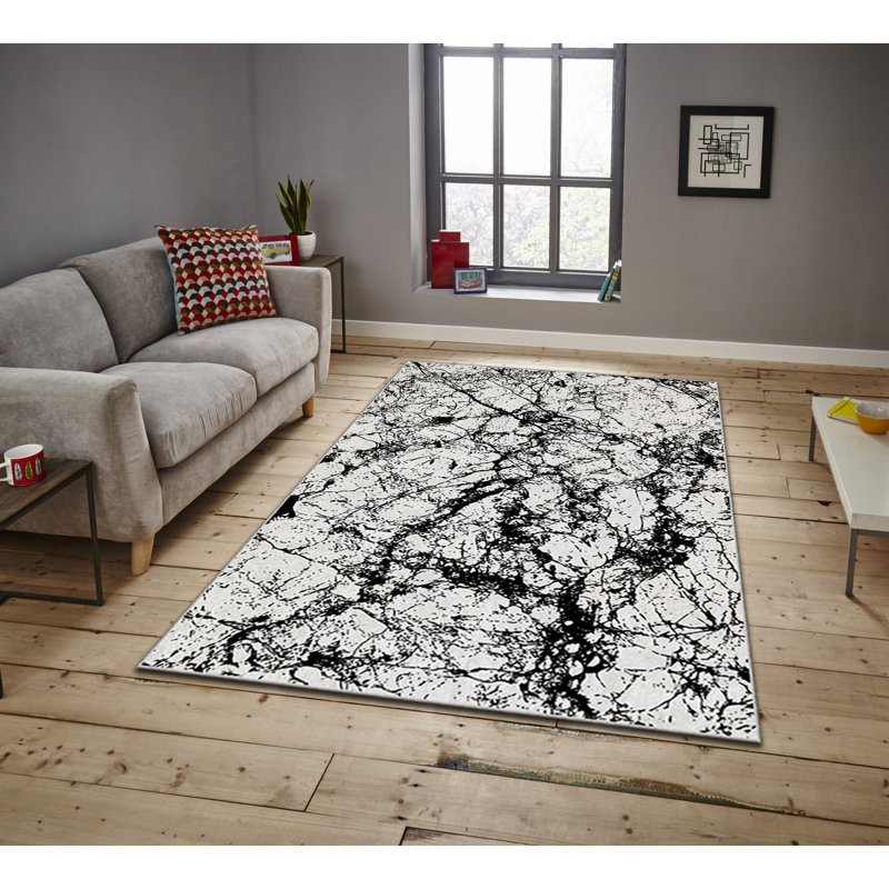 Luxurious Non-Slip Area Rug, 4.0 x 5.9 Feet, 100% Polyester, 740g/m² | Velvet Fabric with Digital Print | Easy-Clean Laminated Sponge Underside, Machine Washable | Perfect for Living Room, Bedroom & Home Decor