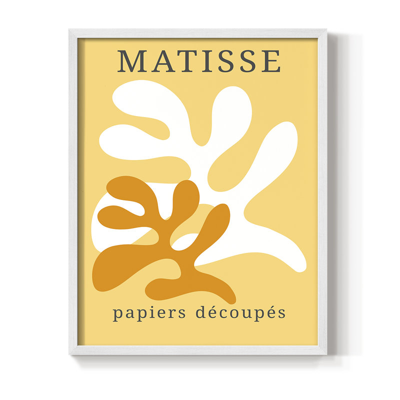 Matisse CECLVII, reproduction encadrée - bois massif, Blanc, H 28 po x l 22 po