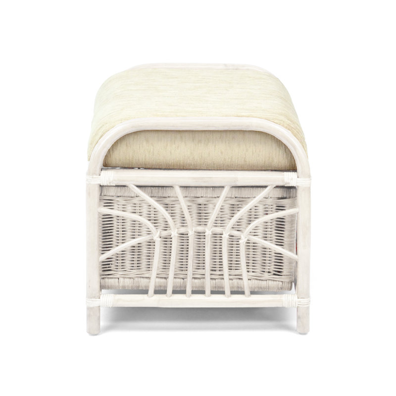 Eukleides Upholstered Ottoman, White
