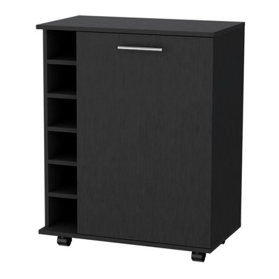 6-Bottle Rack Bar Cart