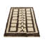 Wool Geometric Area Rug in Brown/Beige/White