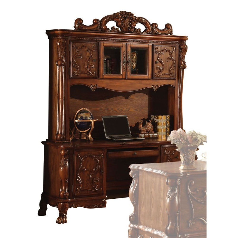 Bureau avec huche Aizley, Chêne cerise