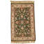 Hand Knotted Wool Area Rug in Green And Ivory