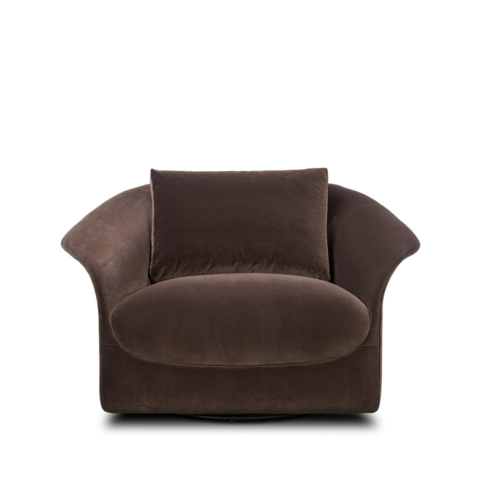 Latongia Pine Swivel Armchair, Surrey Cocoa