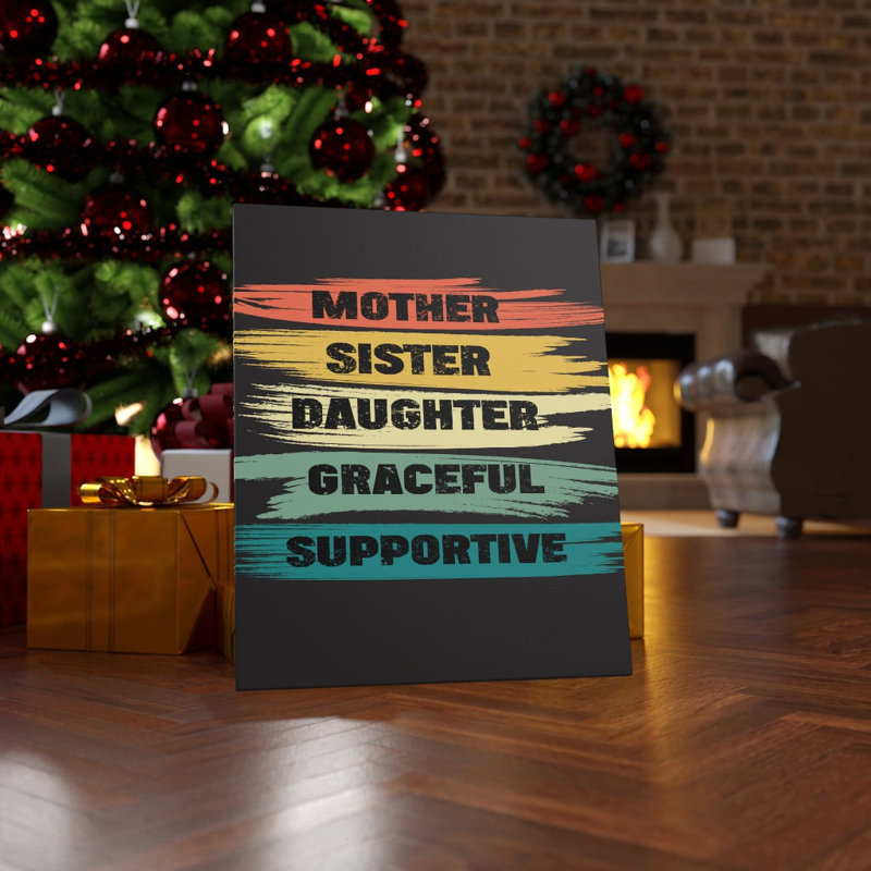 Sister Graceful Supportive - Wrapped Canvas Print