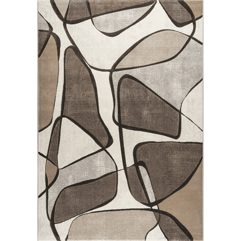 Abstract Area Rug, Rectangle 200 x 290 cm