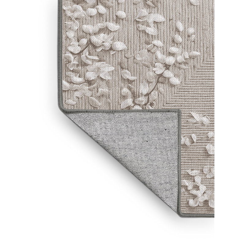 Machine Washable Gray Area Rug, Square 6'