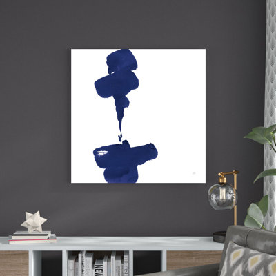 Swash III Indigo by Chris Paschke - Wrapped Canvas Print