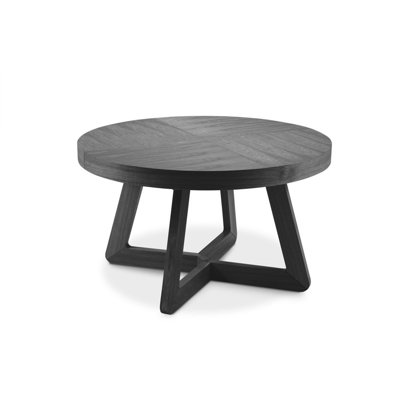 Jahkeim Extendable Beech Round Dining Table, Black
