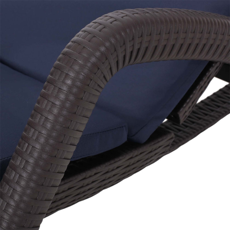 FAUTEUIL DE CHAISE MIKAEL AVEC COUSSIN, Marine