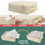  Cup And Mug Storage Box, China Coffee Mug Storage Container With Dividers & Handles, Beige
