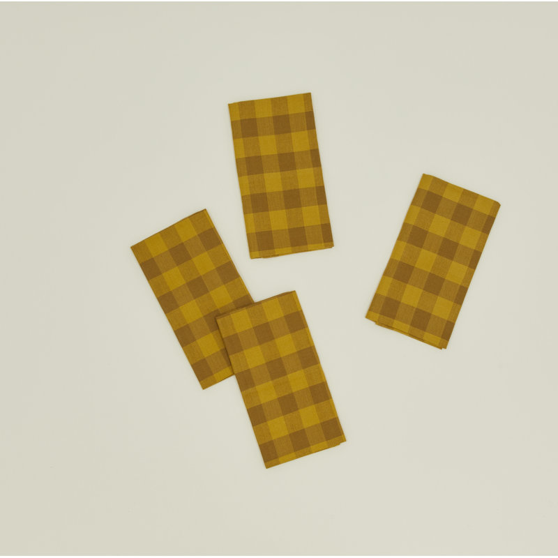 Essential 100% Cotton Napkins, Mustard/Bronze
