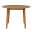 Ensemble de tables de salle à manger compactes 3 pièces brun clair avec table et chaises en bois extensible