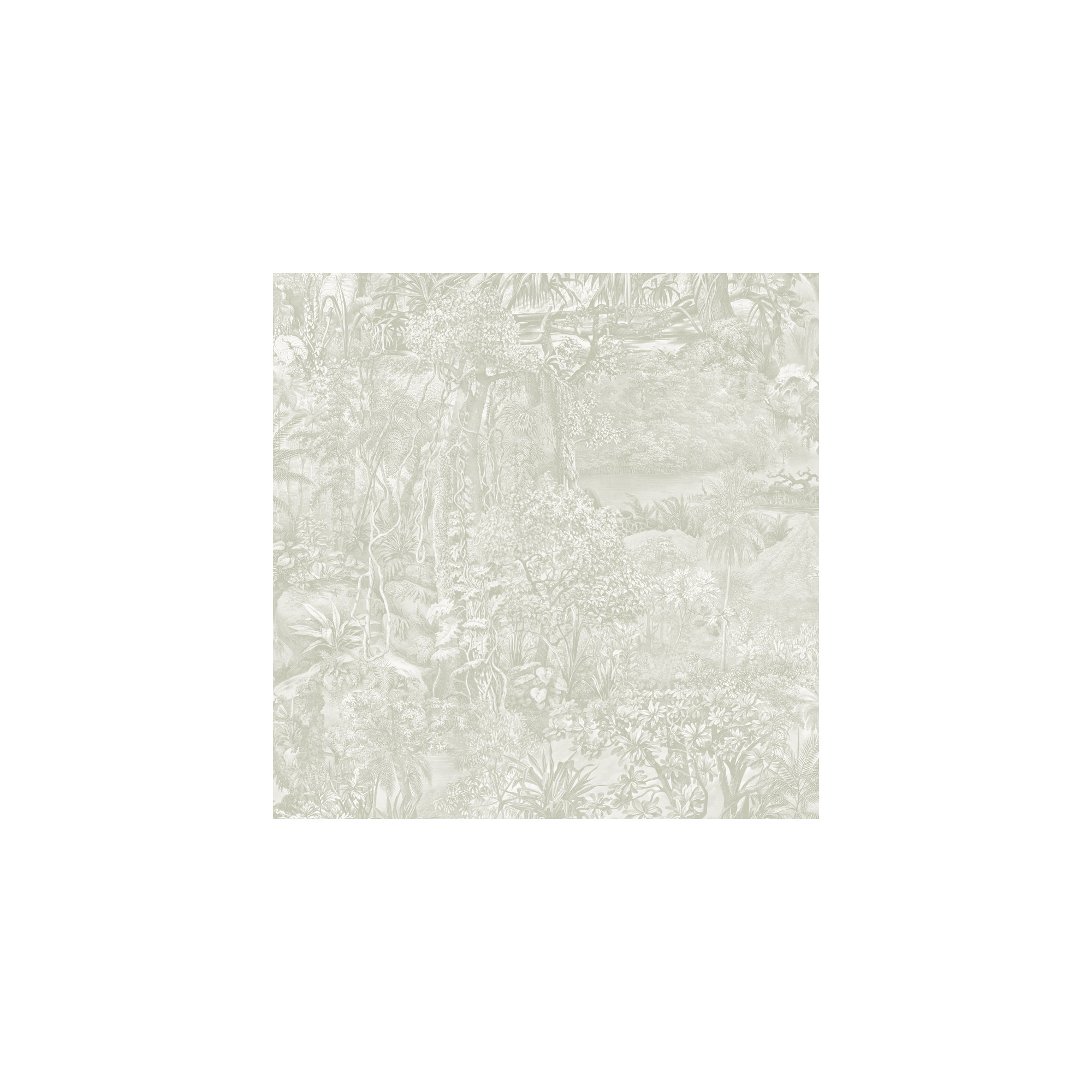 Jungle Toile Peel and Stick Wallpaper, Countryside Gray Toile, 16.5" L x 20.5" W