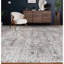 Tapis oriental rectangulaire en viscose noué à la main rouge / argent-86609104