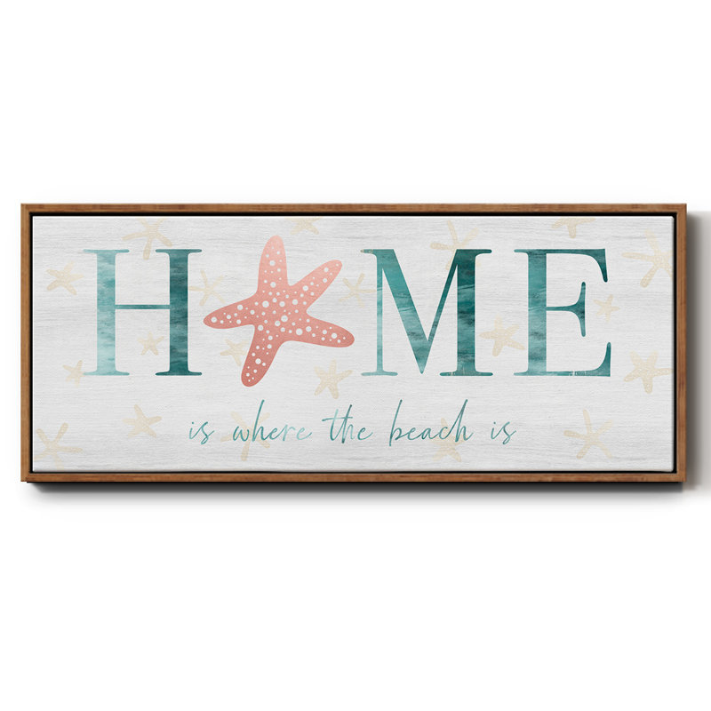 Home Beach - toile encadrée, H 8 po x l 20 po