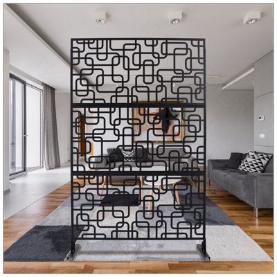 Élégant écran d'intimité en métal pour l'extérieur et l'intérieur, panneaux décoratifs autoportants pour une intimité accrue et un attrait esthétique