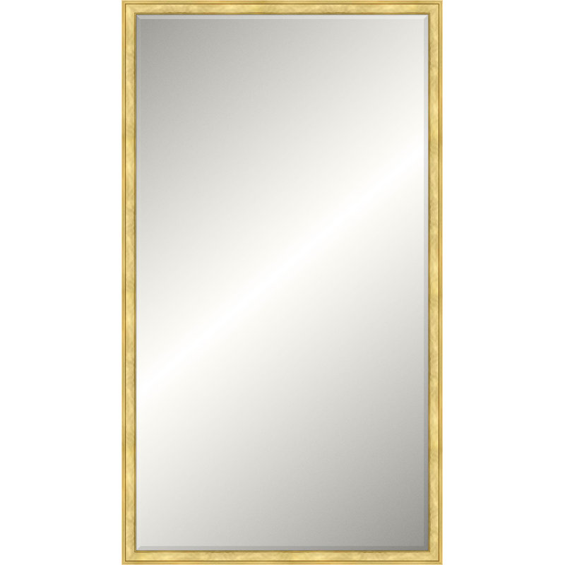 Miroir de plancher en bois massif Perri, 92,5 po x 52,5 po, Rectangulaire