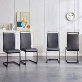 Bamburgh 16.54" Top Leather Dining and Conference Chairs