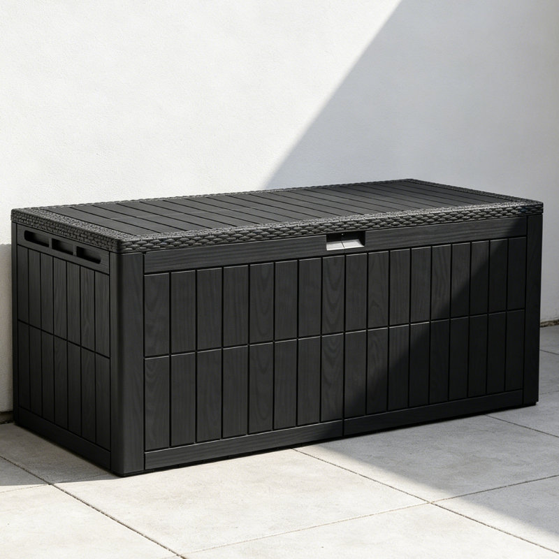 220 Gallons Water Resistant Resin Lockable Deck Box