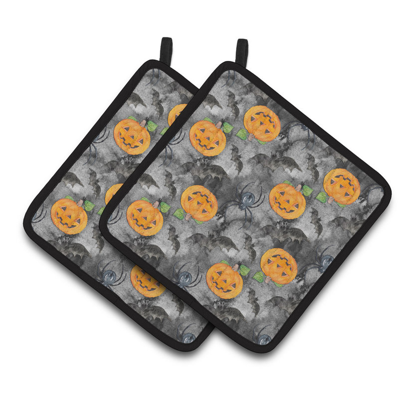 Caroline's Treasures Halloween Polyester Potholder Set