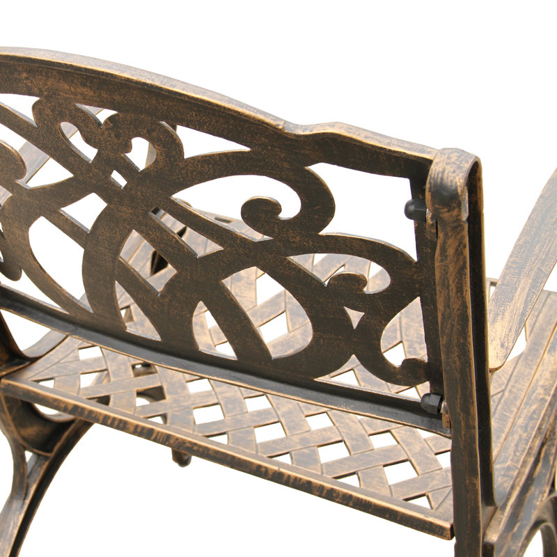 Alicea-Rodriguez Outdoor Dining Armchair, Bronze