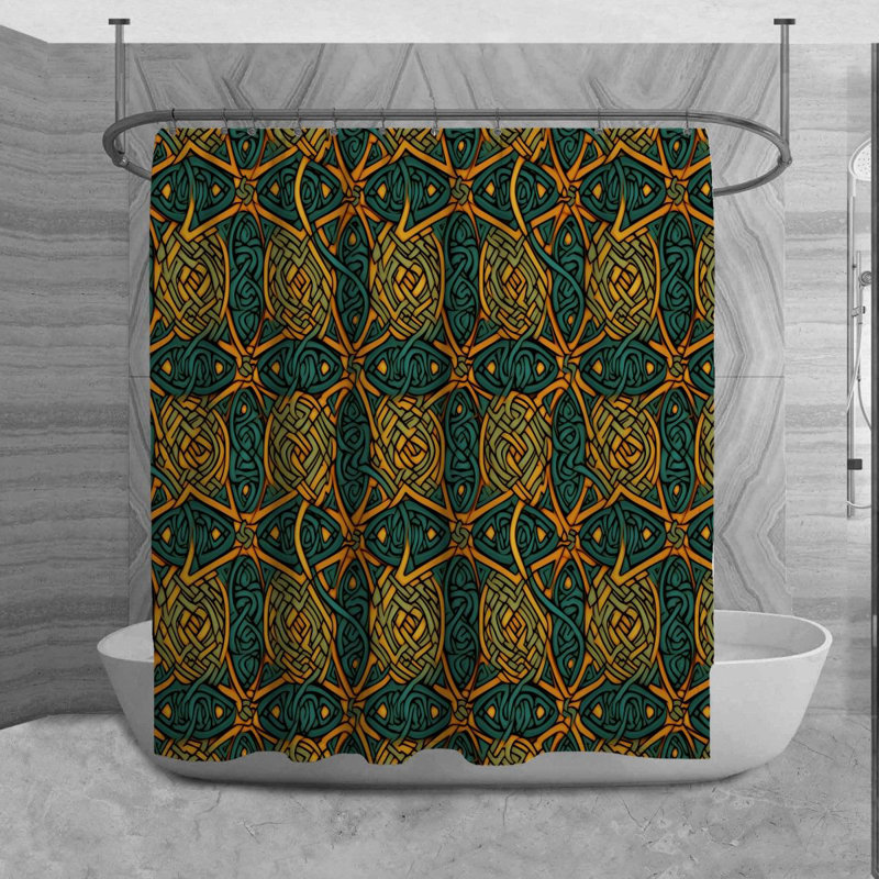 Tonita Geometric Shower Curtain, H 84 po x l 70 po