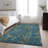 Premium Machine Washable Cerrito AMF533 Navy Rug-109615047